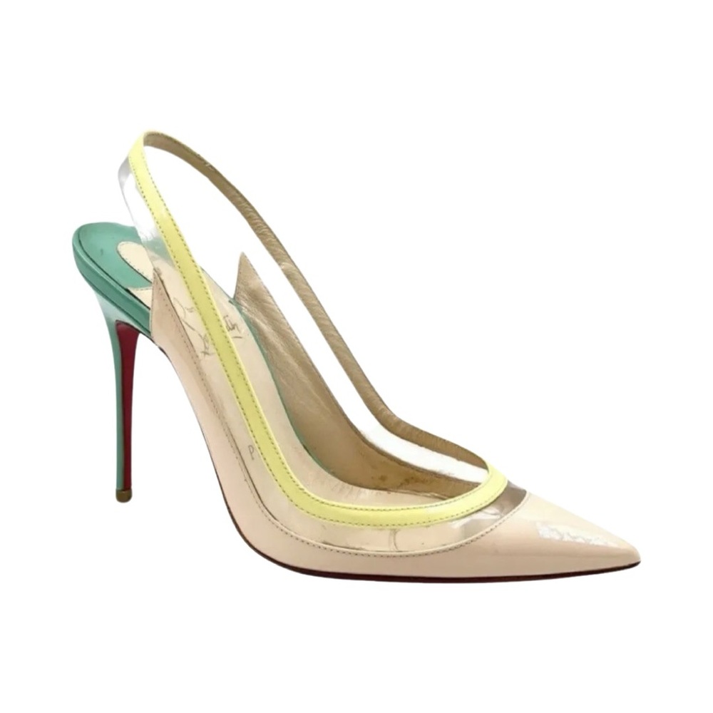 CHRISTIAN LOUBOUTIN Paulina 100 Nude Patent Pumps Heels US 6 / EU 36 (fit 5)